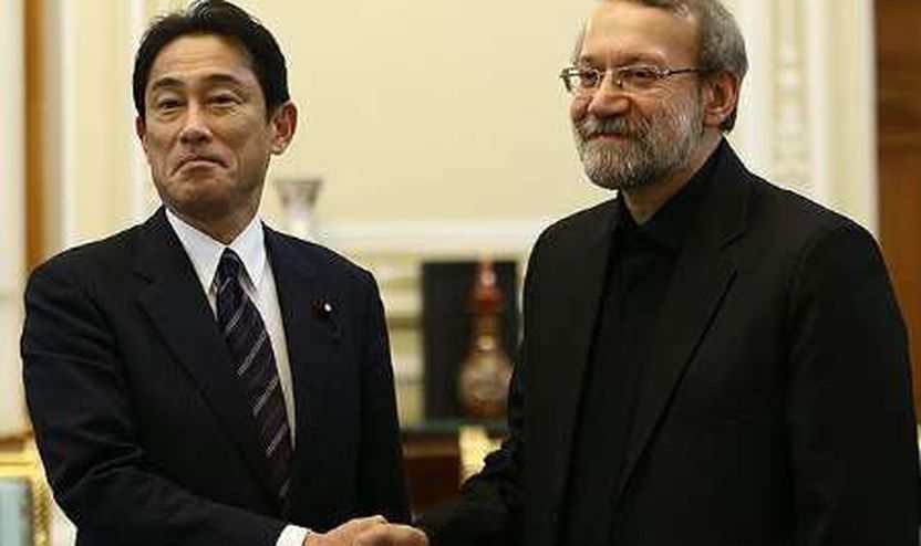 Kryetarin e Kuvendit të Iranit (Mexhlisi), Ali Larixhani me Fumio Kishida nga Japonia