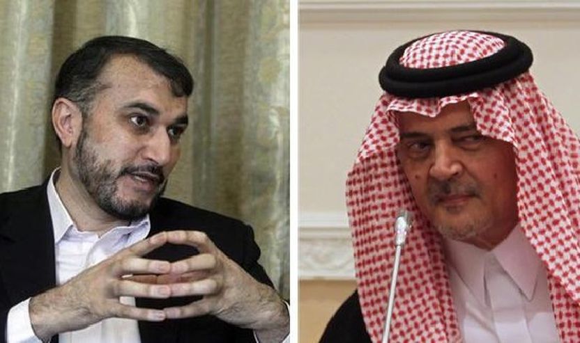Ministri i Jashtëm Saudit, Princi Saud Al-Faisal, dhe  Zëvendësministri i Jashtëm i Iranit, Hussein Amir Abdullahian.