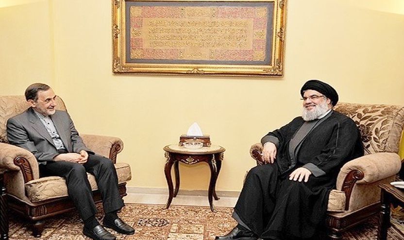 Ali Akbar Velajati dhe Sejjid Hassan Nasrallah në Bejtut