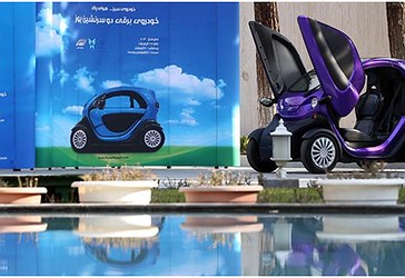Në makinë elektrike e prodhur nga një kompani e bazuar në dije është prezantuar në Teheran më 18 janar të këtij viti. (Kreditet e fotos – IRNA)